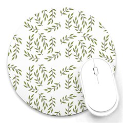 Leaves Wallpaper Leaf Nature Background Round Mousepad by Jancukart