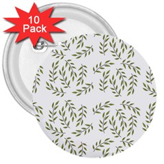 Leaves Wallpaper Leaf Nature Background 3  Buttons (10 Pack) 