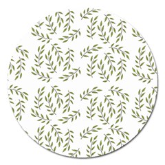 Leaves Wallpaper Leaf Nature Background Magnet 5  (Round)