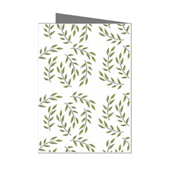 Leaves Wallpaper Leaf Nature Background Mini Greeting Cards (pkg Of 8) by Jancukart