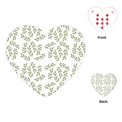 Leaves Wallpaper Leaf Nature Background Playing Cards Single Design (Heart)