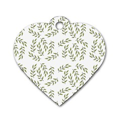 Leaves Wallpaper Leaf Nature Background Dog Tag Heart (one Side)