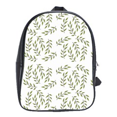 Leaves Wallpaper Leaf Nature Background School Bag (Large)