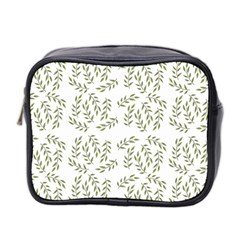 Leaves Wallpaper Leaf Nature Background Mini Toiletries Bag (Two Sides)