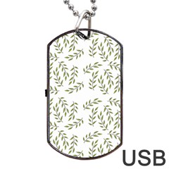 Leaves Wallpaper Leaf Nature Background Dog Tag USB Flash (Two Sides)