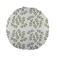 Leaves Wallpaper Leaf Nature Background Standard 15  Premium Round Cushions