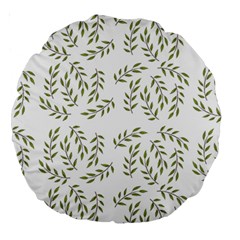 Leaves Wallpaper Leaf Nature Background Large 18  Premium Round Cushions by Jancukart