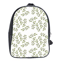 Leaves Wallpaper Leaf Nature Background School Bag (XL)