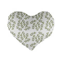 Leaves Wallpaper Leaf Nature Background Standard 16  Premium Heart Shape Cushions