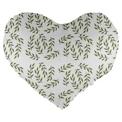 Leaves Wallpaper Leaf Nature Background Large 19  Premium Heart Shape Cushions