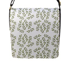 Leaves Wallpaper Leaf Nature Background Flap Closure Messenger Bag (L)