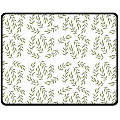 Leaves Wallpaper Leaf Nature Background Two Sides Fleece Blanket (Medium)