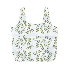 Leaves Wallpaper Leaf Nature Background Full Print Recycle Bag (M)