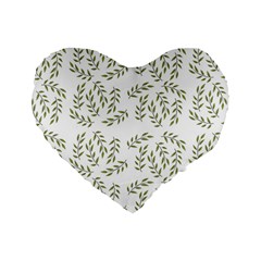 Leaves Wallpaper Leaf Nature Background Standard 16  Premium Flano Heart Shape Cushions