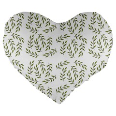 Leaves Wallpaper Leaf Nature Background Large 19  Premium Flano Heart Shape Cushions