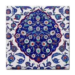 Art Pattern Design Blue Old Style Tile Coaster by Jancukart