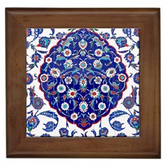 Art Pattern Design Blue Old Style Framed Tile by Jancukart