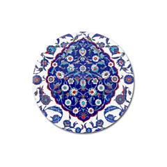 Art Pattern Design Blue Old Style Magnet 3  (round)