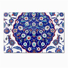 Art Pattern Design Blue Old Style Postcards 5  X 7  (pkg Of 10) by Jancukart