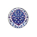 Art Pattern Design Blue Old Style Hat Clip Ball Marker (4 pack) Front