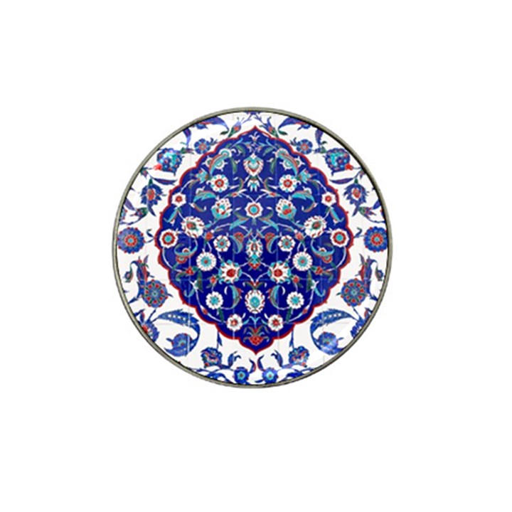 Art Pattern Design Blue Old Style Hat Clip Ball Marker (4 pack)