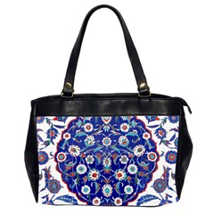 Art Pattern Design Blue Old Style Oversize Office Handbag (2 Sides)