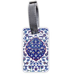 Art Pattern Design Blue Old Style Luggage Tag (one Side) by Jancukart