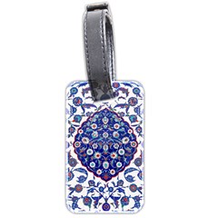 Art Pattern Design Blue Old Style Luggage Tag (two Sides)