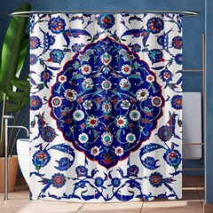 Art Pattern Design Blue Old Style Shower Curtain 60  X 72  (medium)  by Jancukart