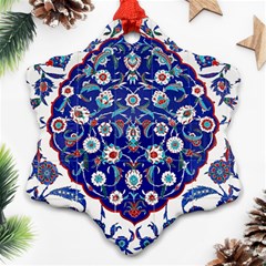 Art Pattern Design Blue Old Style Ornament (snowflake) by Jancukart