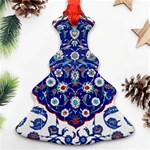 Art Pattern Design Blue Old Style Christmas Tree Ornament (Two Sides) Front