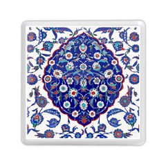 Art Pattern Design Blue Old Style Memory Card Reader (square)