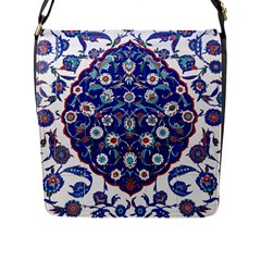 Art Pattern Design Blue Old Style Flap Closure Messenger Bag (l) by Jancukart