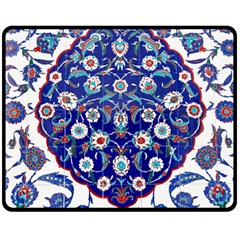 Art Pattern Design Blue Old Style Two Sides Fleece Blanket (medium)