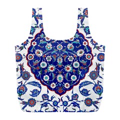 Art Pattern Design Blue Old Style Full Print Recycle Bag (l) by Jancukart