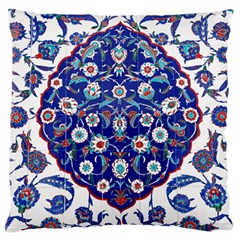 Art Pattern Design Blue Old Style Standard Premium Plush Fleece Cushion Case (two Sides)