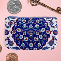 Art Pattern Design Blue Old Style Large Coin Purse