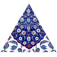 Art Pattern Design Blue Old Style Wooden Puzzle Triangle