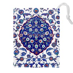 Art Pattern Design Blue Old Style Drawstring Pouch (5xl) by Jancukart