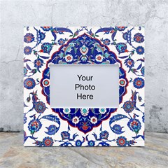 Art Pattern Design Blue Old Style White Box Photo Frame 4  X 6 