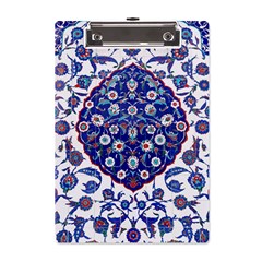 Art Pattern Design Blue Old Style A5 Acrylic Clipboard by Jancukart