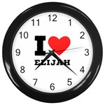 I love elijah Wall Clock (Black) Front