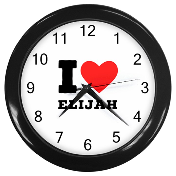 I love elijah Wall Clock (Black)