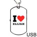 I love elijah Dog Tag USB Flash (Two Sides) Front