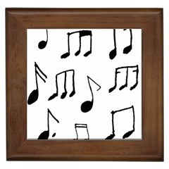 Music Is The Answer Phrase Concept Graphic Framed Tile by dflcprintsclothing