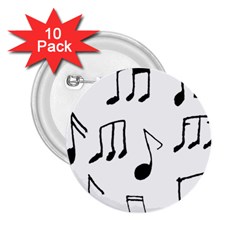 Music Is The Answer Phrase Concept Graphic 2 25  Buttons (10 Pack) 