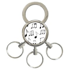 Music Is The Answer Phrase Concept Graphic 3-ring Key Chain by dflcprintsclothing