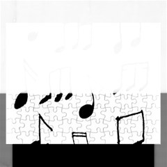 Music Is The Answer Phrase Concept Graphic Rectangular Jigsaw Puzzl by dflcprintsclothing