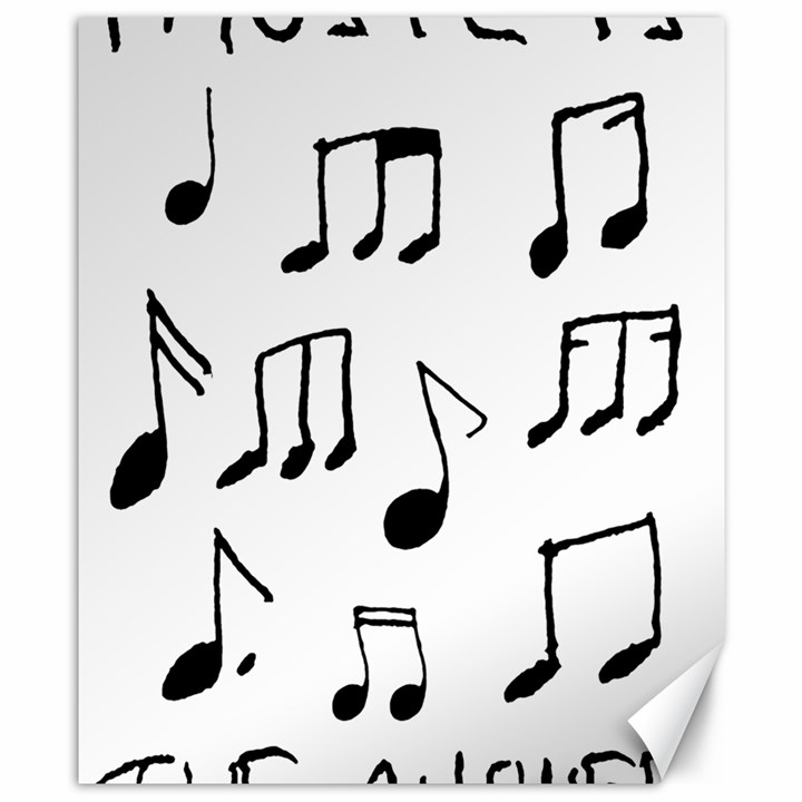 Music Is The Answer Phrase Concept Graphic Canvas 8  x 10 