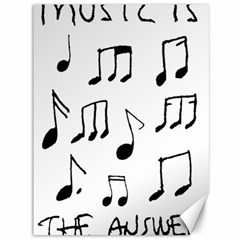 Music Is The Answer Phrase Concept Graphic Canvas 36  X 48  by dflcprintsclothing